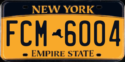 NY license plate FCM6004