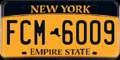 NY license plate FCM6009