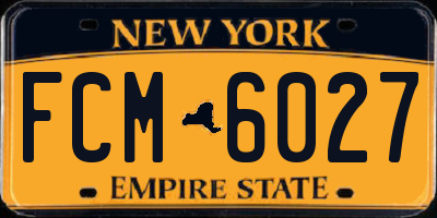 NY license plate FCM6027