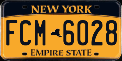 NY license plate FCM6028