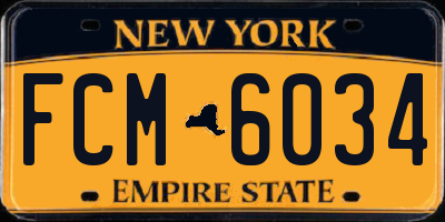NY license plate FCM6034