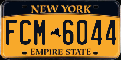 NY license plate FCM6044