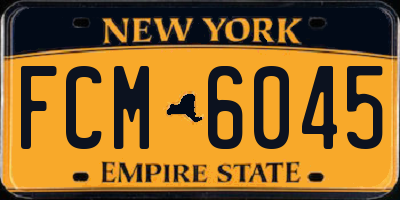 NY license plate FCM6045