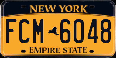 NY license plate FCM6048