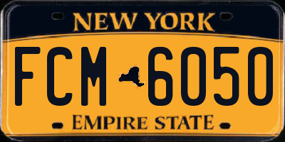 NY license plate FCM6050