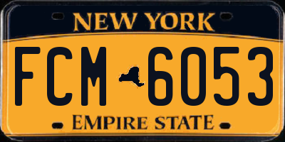 NY license plate FCM6053