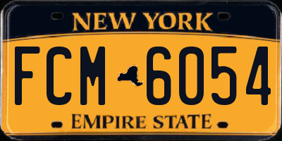 NY license plate FCM6054