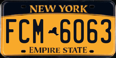 NY license plate FCM6063