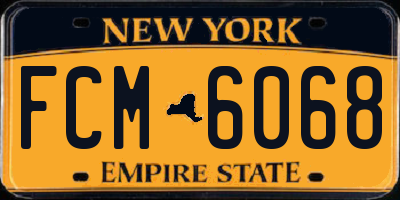 NY license plate FCM6068