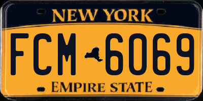 NY license plate FCM6069