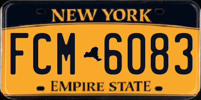 NY license plate FCM6083