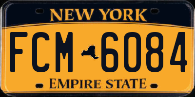 NY license plate FCM6084
