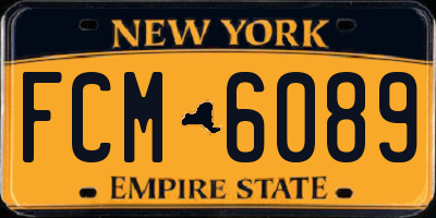 NY license plate FCM6089