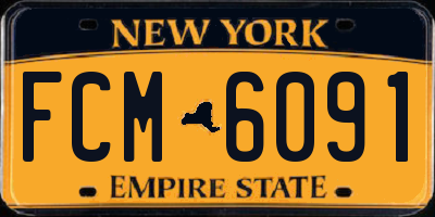 NY license plate FCM6091