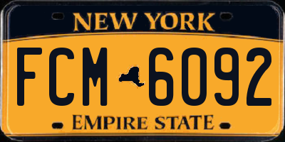 NY license plate FCM6092
