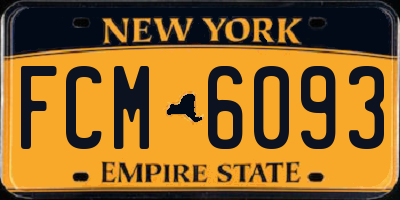 NY license plate FCM6093