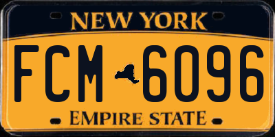NY license plate FCM6096