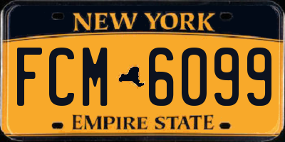 NY license plate FCM6099