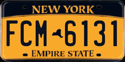 NY license plate FCM6131