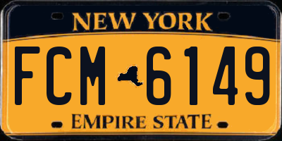 NY license plate FCM6149