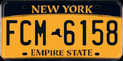 NY license plate FCM6158