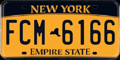 NY license plate FCM6166