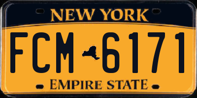 NY license plate FCM6171