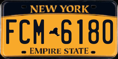 NY license plate FCM6180