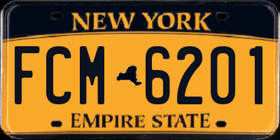 NY license plate FCM6201