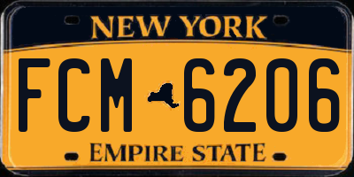 NY license plate FCM6206