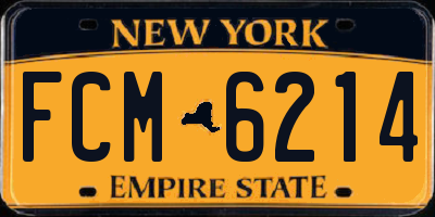 NY license plate FCM6214