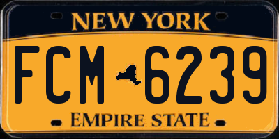 NY license plate FCM6239