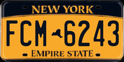 NY license plate FCM6243