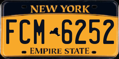 NY license plate FCM6252