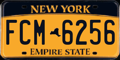 NY license plate FCM6256