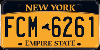 NY license plate FCM6261
