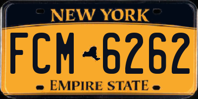 NY license plate FCM6262