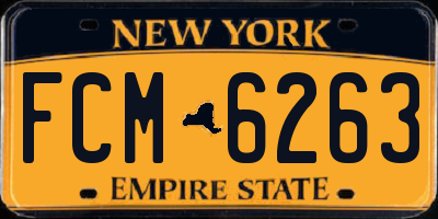 NY license plate FCM6263