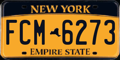 NY license plate FCM6273