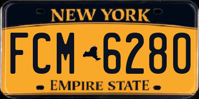 NY license plate FCM6280