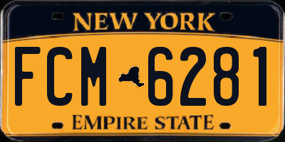 NY license plate FCM6281