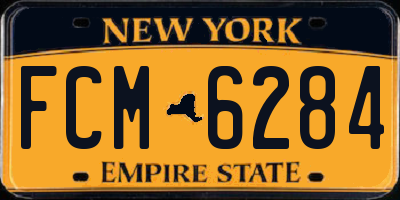 NY license plate FCM6284