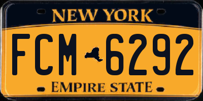 NY license plate FCM6292