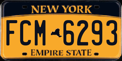 NY license plate FCM6293