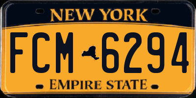 NY license plate FCM6294
