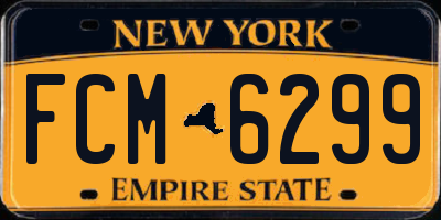 NY license plate FCM6299