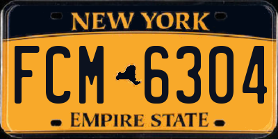 NY license plate FCM6304