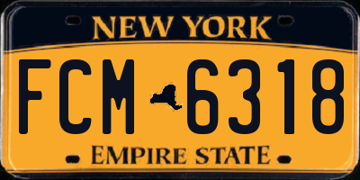 NY license plate FCM6318