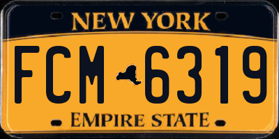 NY license plate FCM6319