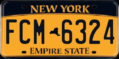 NY license plate FCM6324